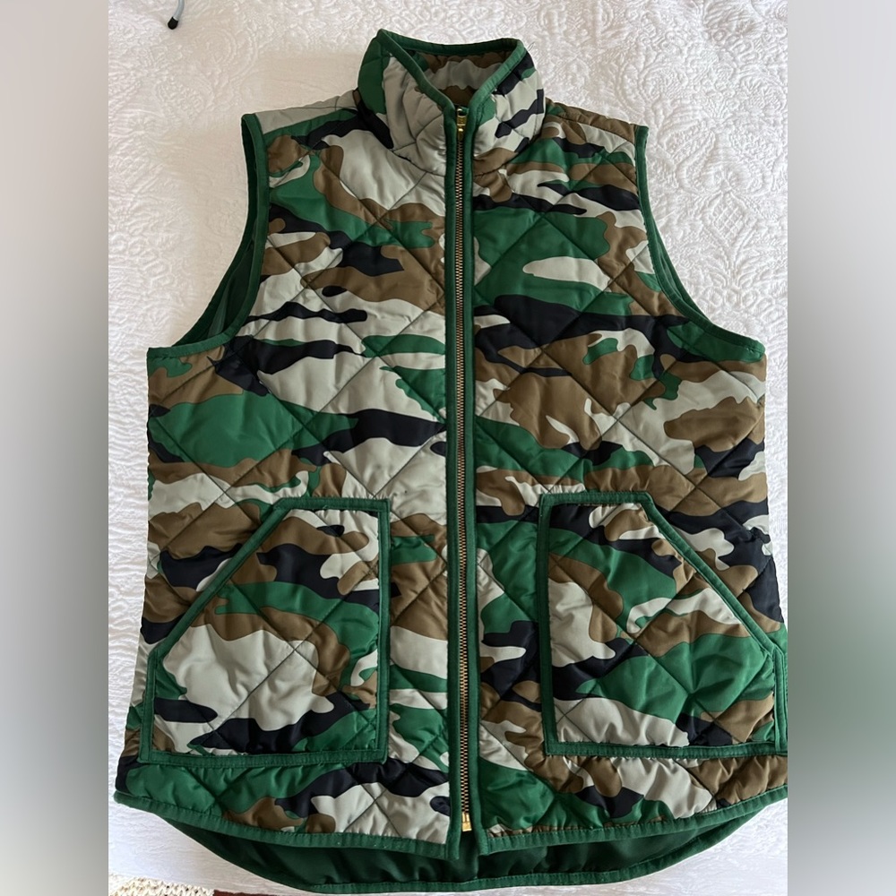 JCrew Camo Puffer Vest